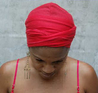 head wrap red