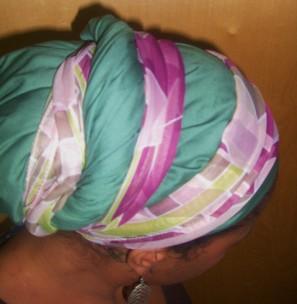 Green Purple headwrap