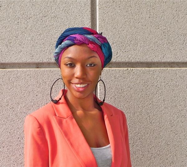 Headwraps are not just a quick fix for a bad hair day. Colorful scarfs intricately wrapped around.