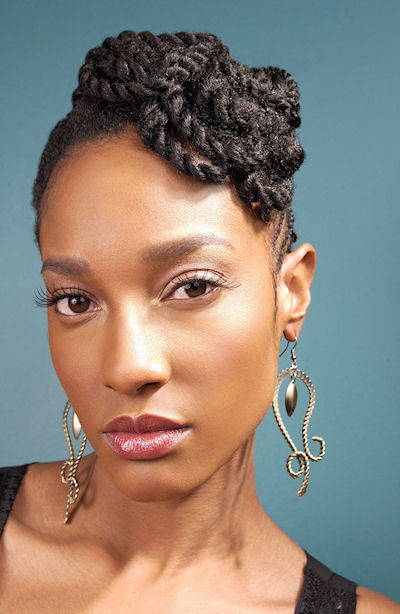 Cornrows natural hairstyle for America's Next Natural Model 2010