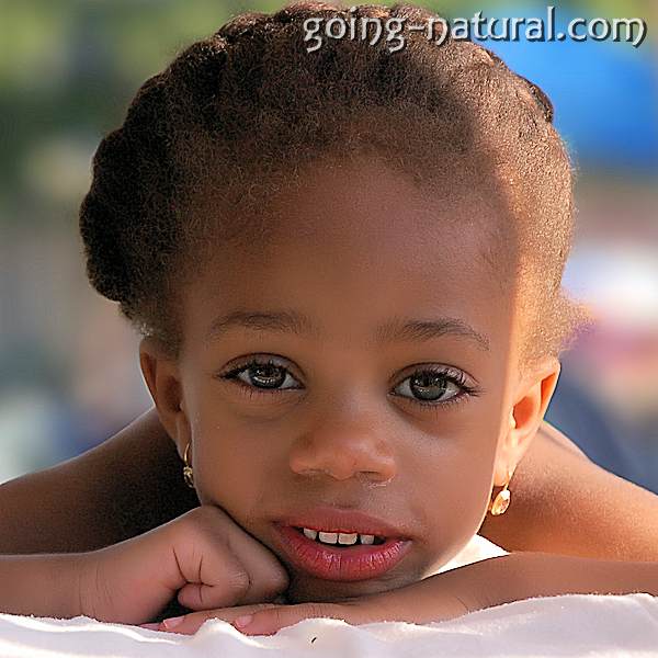 African American Girl with Natural hair
