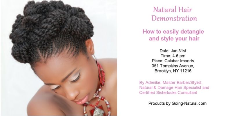 natural hair demonstration 