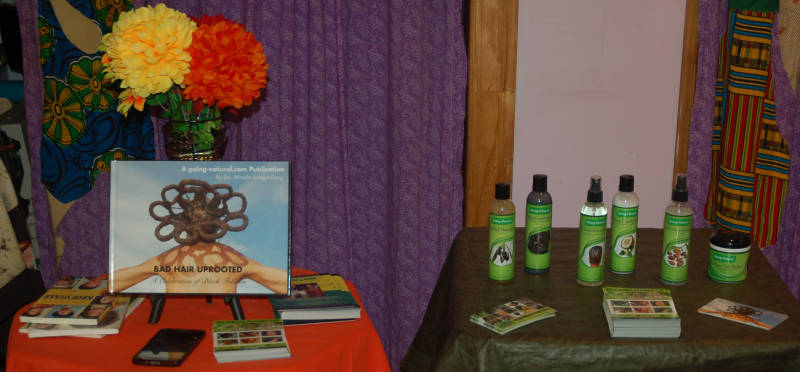 Going Natural products at sister's uptown Bookstore