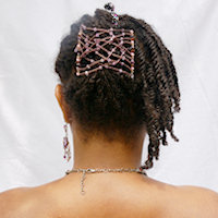Curly Twist Natural Hairstyle - Back View