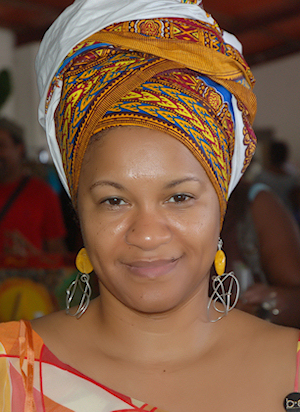 black woman with head wrap