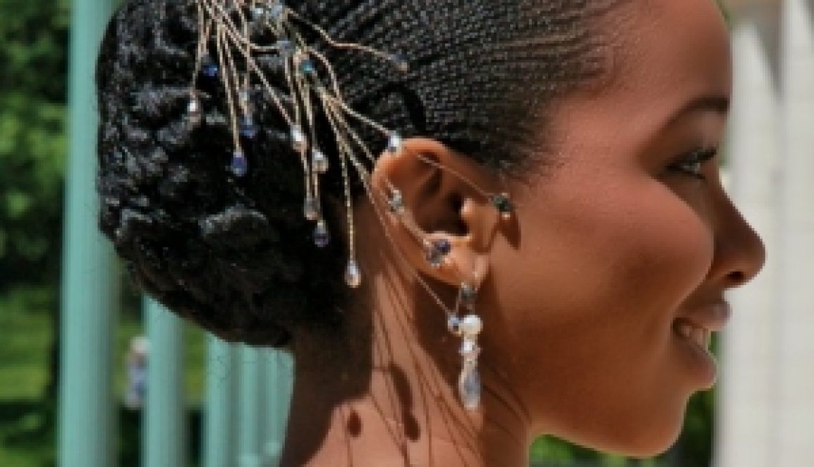 Bridal style for natural hair