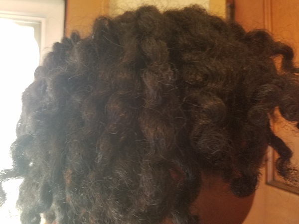 Using Going Natural No More Knots Detangling Spray and Silky Shea Hair Butter For A Twist Out